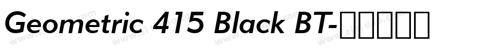 Geometric 415 Black BT字体转换